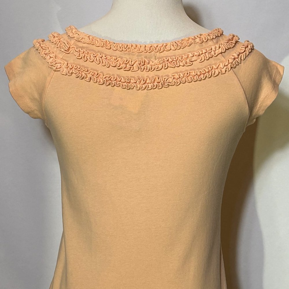 NWT Fresh Produce Baby Rib Island Ruffle Cap Sleeve Top Tee Melon Size XS - Picture 5 of 10